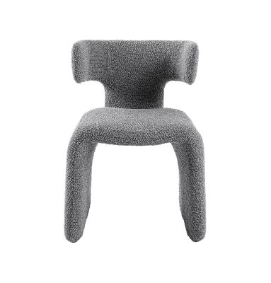 Modrest Bergman - Modern Light Grey Fabric Dining Chair