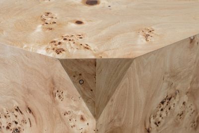 Modrest July - Modern Mapa Burl Round Coffee Table