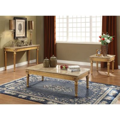 Daesha Coffee & End Table 81715 Gold By Acme Furniture