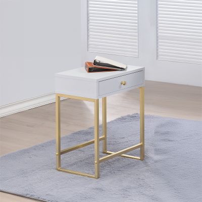 Coleen Accent Table 82298 White By Acme Furniture