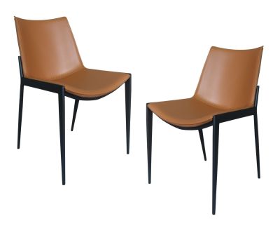 Modrest Murray - Modern Camel Vegan Leather Dining Chair (Set of 2)