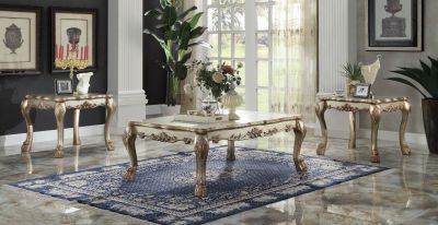 Dresden Coffee & End Table 83160 Gold By Acme Furniture