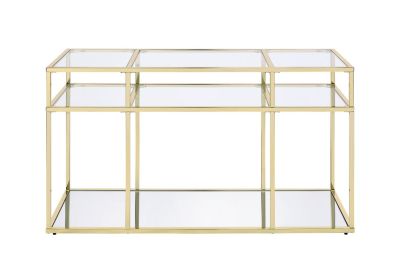 Uchenna Sofa Table 83473 Gold By Acme Furniture