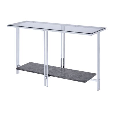 Liddell Sofa Table 83929 Chrome By Acme Furniture