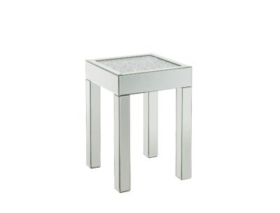 ACME Noralie End Table Mirrored & Faux Diamonds