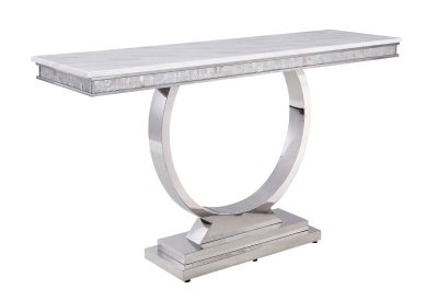 Zander Sofa Table 87359 White By Acme Furniture