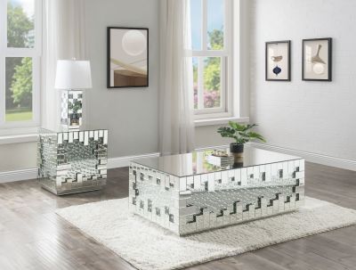 Nysa Coffee & End Table 88047 Mirrored By Acme Furniture