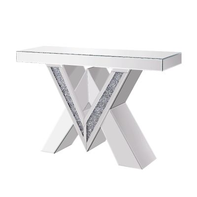 Noralie Console Table 90444 Mirrored By Acme Furniture