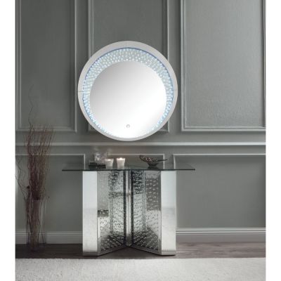 Nysa Console Table 90510 Mirrored By Acme Furniture