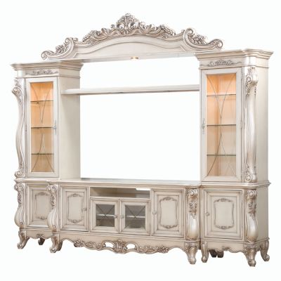 ACME Gorsedd Entertainment Center Golden Ivory Finish