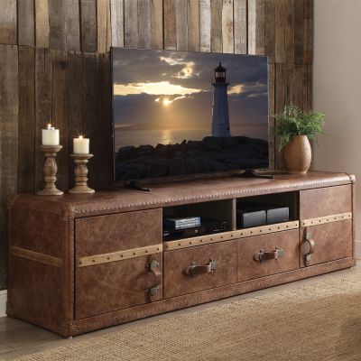 Aberdeen Tv Stand 91500 Brown By Acme Furniture