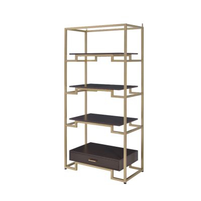 Yumia Book Shelf 92787 Gold By Acme Furniture