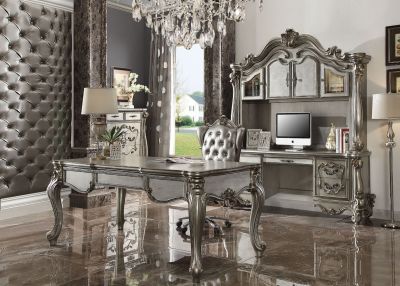 Versailles Desk 92820 Platinum By Acme Furniture