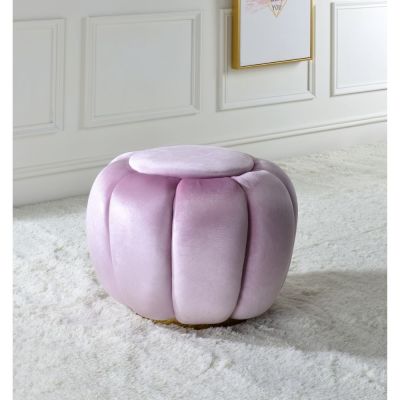 Heiress Ottoman 96465 Pink By Acme Furniture