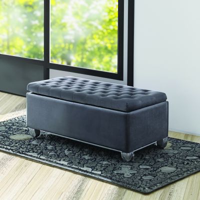 Rebekah Accent Bench 96546 Gray By Acme Furniture