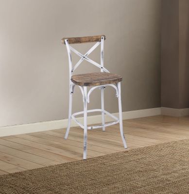 Zaire Bar Stool 96642 White By Acme Furniture