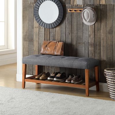 Charla Accent Bench 96686 Gray By Acme Furniture