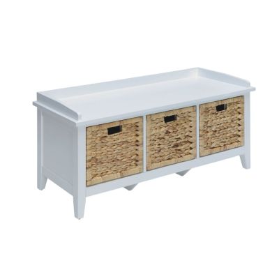 Flavius Accent Bench 96759 White By Acme Furniture