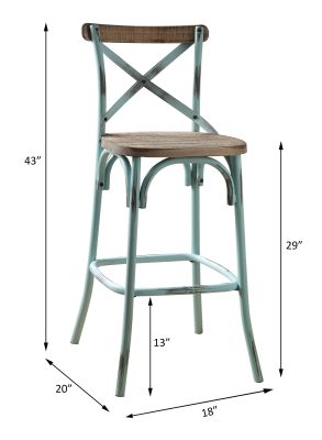 Zaire Bar Stool 96806 Sky By Acme Furniture