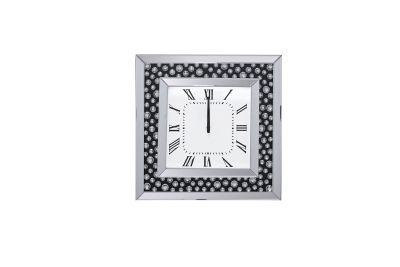 Nysa Accent Clock 97402 Mirrored By Acme Furniture