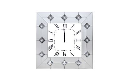 Hessa Accent Clock 97406 Mirrored By Acme Furniture