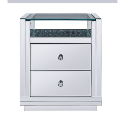 Nysa Accent Table 97575 Mirrored By Acme Furniture