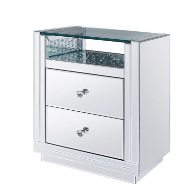 Nysa Accent Table 97575 Mirrored By Acme Furniture