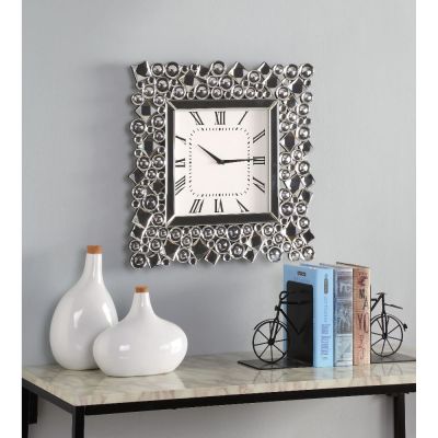 Kachina Accent Clock 97612 Mirrored By Acme Furniture