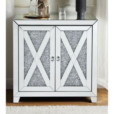 Noralie Console Cabinet 97646 Mirrored By Acme Furniture