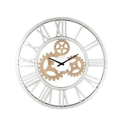 Dominic Accent Clock 97725 Mirrored By Acme Furniture