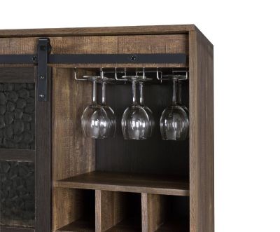 Treju Wine Cabinet 97836 Oak By Acme Furniture