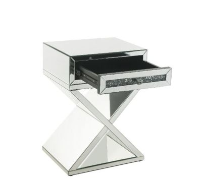 Noralie Accent Table 97932 Mirrored By Acme Furniture