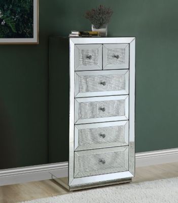 Ornat Accent Cabinet 97949 Faux Diamonds By Acme Furniture