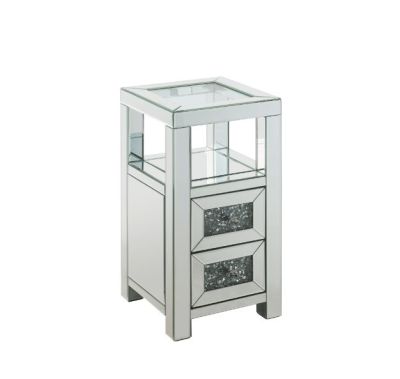 Noralie Accent Table 97956 Mirrored By Acme Furniture