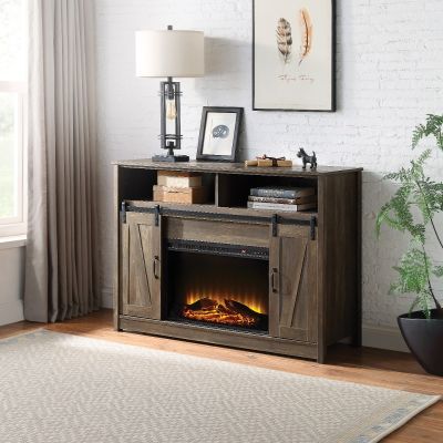 Tobias Fireplace AC00274 Oak By Acme Furniture