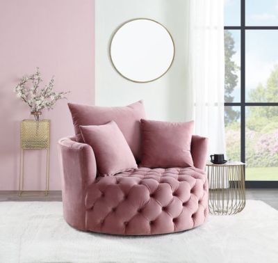 Zunyas Accent Chair AC00291 Pink By Acme Furniture