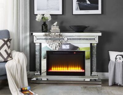 Noralie Fireplace AC00510 Mirrored By Acme Furniture