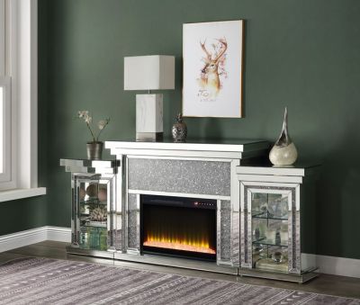 Noralie Fireplace AC00524 Mirrored By Acme Furniture