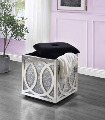 Noralie Ottoman AC00529 Mirrored By Acme Furniture