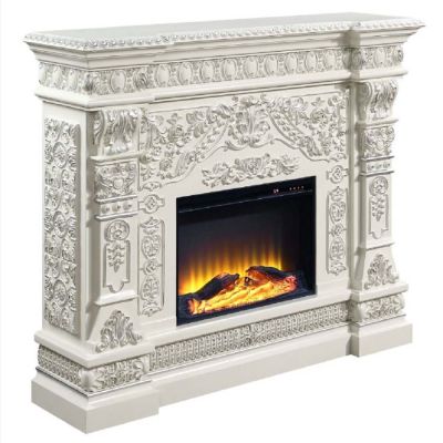 Vanaheim Fireplace AC01617 White By Acme Furniture