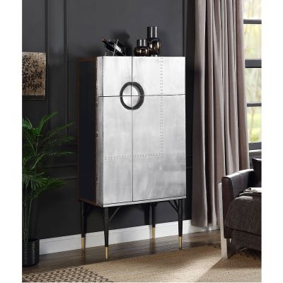 Yoela Wine Cabinet AC01996 Aluminum By Acme Furniture