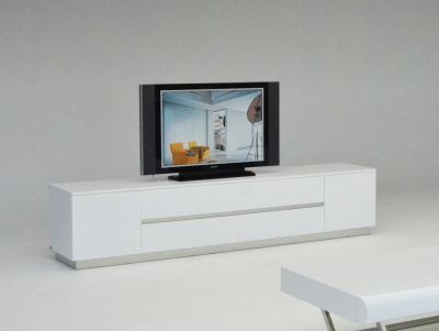 A&X Skyline Modern White Crocodile TV Stand