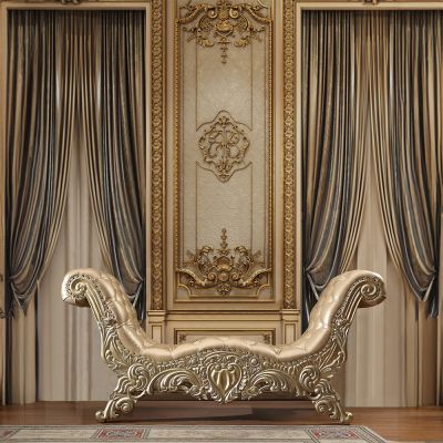 Vatican Accent Bench BD00466 Gold By Acme Furniture