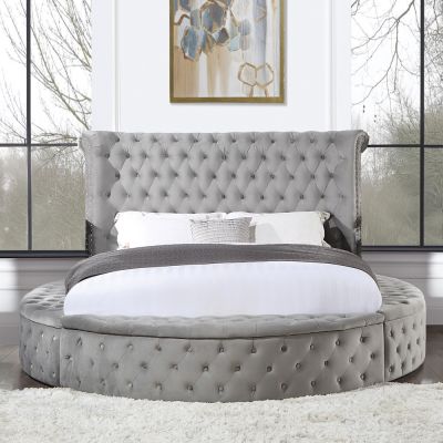 Gaiva Bed Frames BD00966EK Gray By Acme Furniture