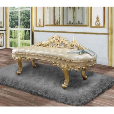 Cabriole Accent Bench BD01468 Gold By Acme Furniture