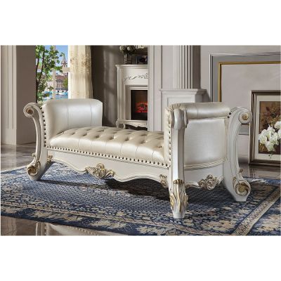 Vendome Accent Bench BD01522 Pearl By Acme Furniture