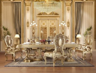 Seville Dining Table DN00457 Gold By Acme Furniture