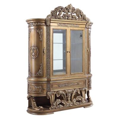 Constantine Curio Cabinet DN00480 Gold By Acme Furniture