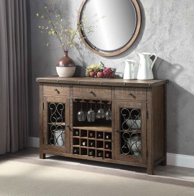 Raphaela Wine Cabinet DN00983 Cherry By Acme Furniture