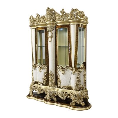 Desiderius Curio Cabinet DN60003 Gold By Acme Furniture